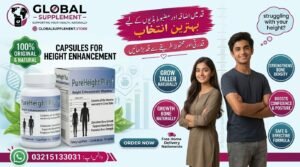 Pure Height Growth Plus 30 Capsules Bottle in Pakistan
